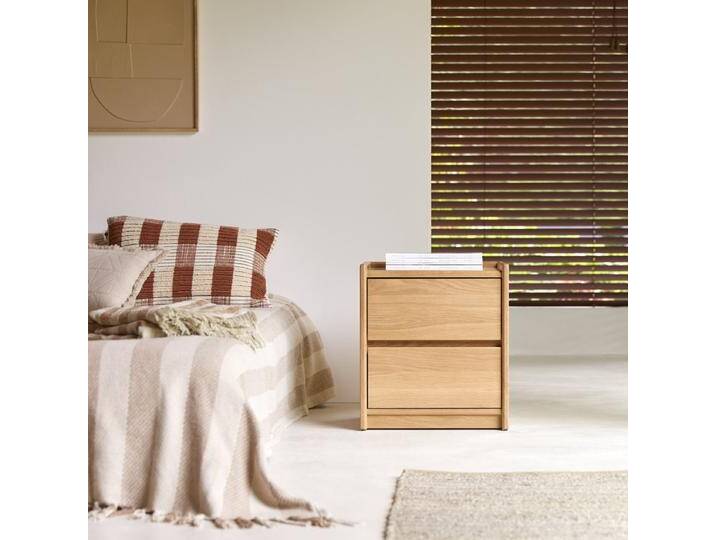 Nachttisch aus massivem Eichenholz mit 2 Schubladen Arto - Natur - Oak Nachttisch aus massivem Eichenholz mit 2 Schubladen Arto - Natur - Oak von Tikamoon