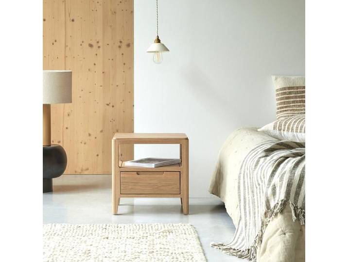 Nachttisch aus massiver Eiche mit 1 Schublade Arto - Natur - Oak Nachttisch aus massiver Eiche mit 1 Schublade Arto - Natur - Oak von Tikamoon