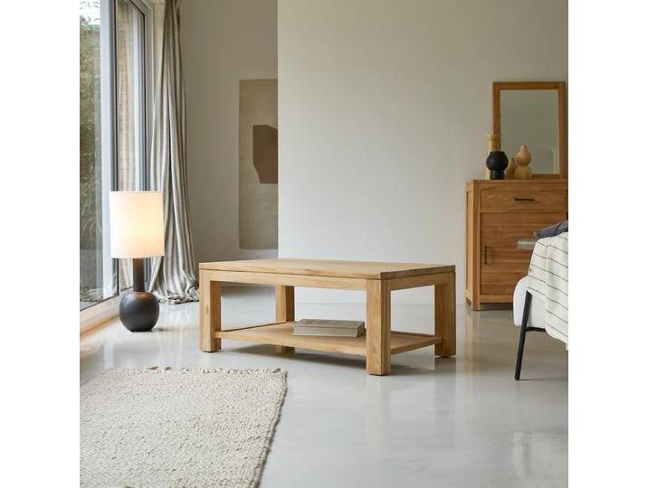 Rechteckiger Couchtisch aus massivem Teakholz Be essential - Natur - Teak von Tikamoon