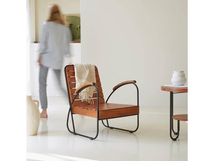 Sessel aus massivem Akazienholz Metal & wood - Natur - acacia Sessel aus massivem Akazienholz Metal & wood - Natur - acacia von Tikamoon