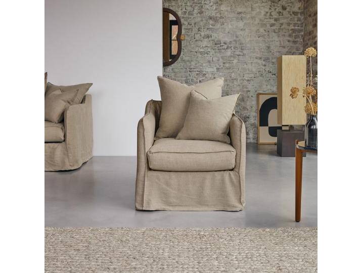 Sessel aus natürlichem Leinen Ariane - Natur - Fabric Sessel aus natürlichem Leinen Ariane - Natur - Fabric von Tikamoon