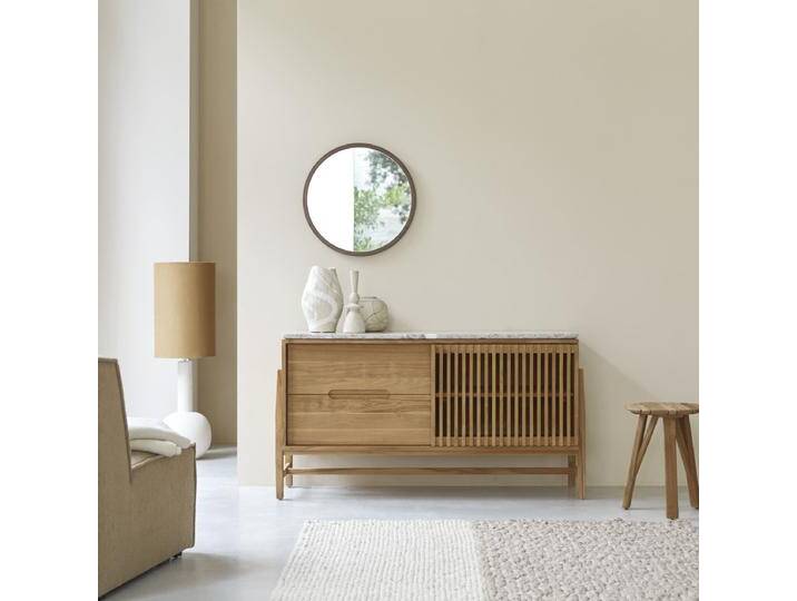 Sideboard aus massivem Teakholz und Premium-Terrazzo 140 cm Isaure - Natur - Teak Sideboard aus massivem Teakholz und Premium-Terrazzo 140 cm Isaure - Natur - Teak von Tikamoon