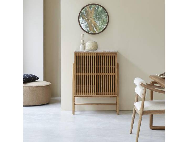 Sideboard aus massivem Teakholz und Premium-Terrazzo 80 cm Isaure - Natur - Teak von Tikamoon