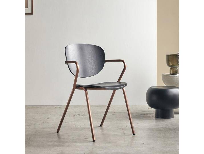 Stuhl aus Eiche und Metall copper - Schwarz - Oak Stuhl aus Eiche und Metall copper - Schwarz - Oak von Tikamoon