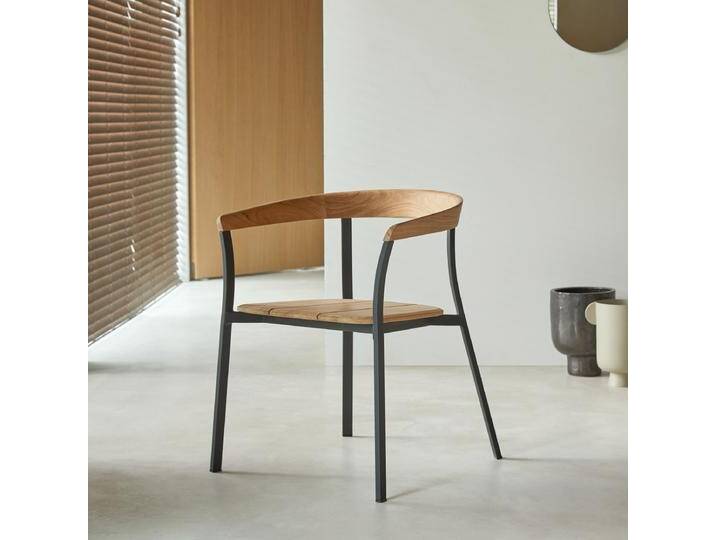 Stuhl aus Teak massiv und Aluminium - Natur - Teak Stuhl aus Teak massiv und Aluminium - Natur - Teak von Tikamoon