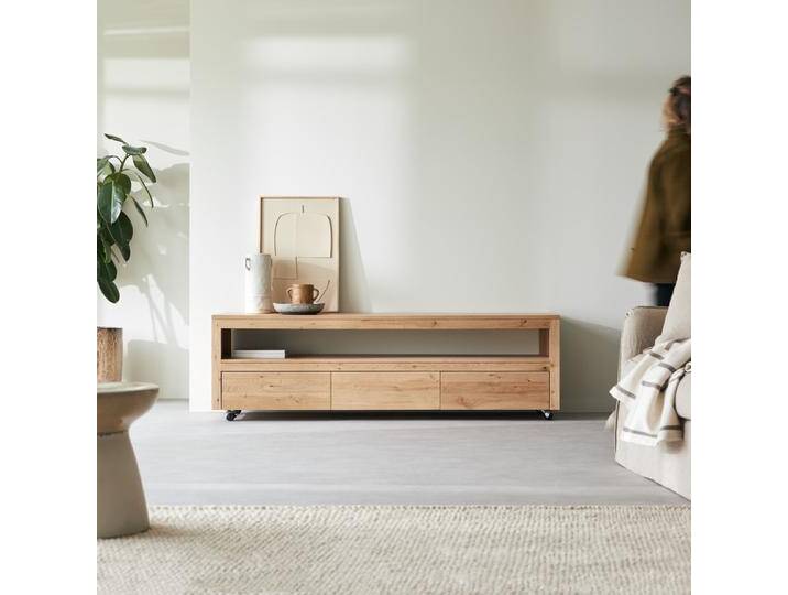 TV Schrank aus massivem Eichenholz 180 cm Anoa - Natur - Oak TV Schrank aus massivem Eichenholz 180 cm Anoa - Natur - Oak von Tikamoon