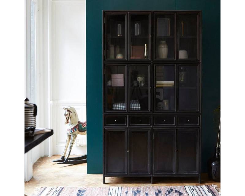 Tikamoon Buffet Geschirrschrank aus Mahagoni schwarz 120 cm hoch B von Tikamoon