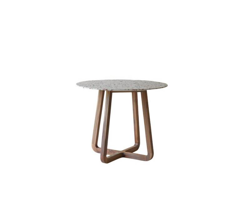 Tikamoon Esstisch Runder Tisch Elio brown aus Premium-Terrazzo und massivem Akazienholz Tikamoon Esstisch Runder Tisch Elio brown aus Premium-Terrazzo und massivem Akazienholz von Tikamoon
