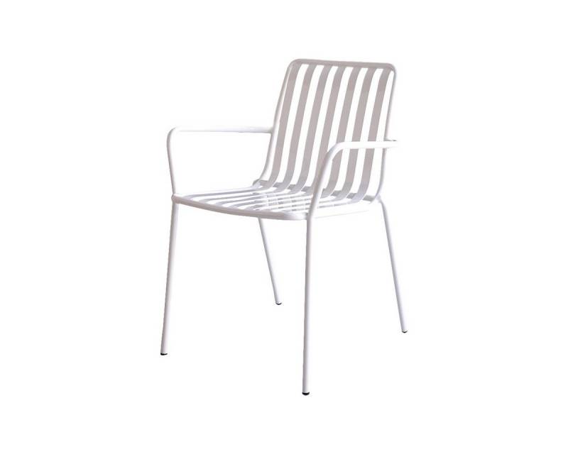 Tikamoon Esszimmerstuhl Gaby Lehnstuhl aus Metall white von Tikamoon