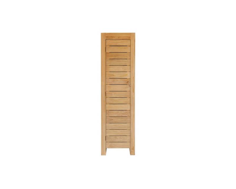 Tikamoon Garderobenschrank Schmaler Schrank aus Teak Zusatzteil für Schrank aus Teak 180 cm Höhe von Tikamoon