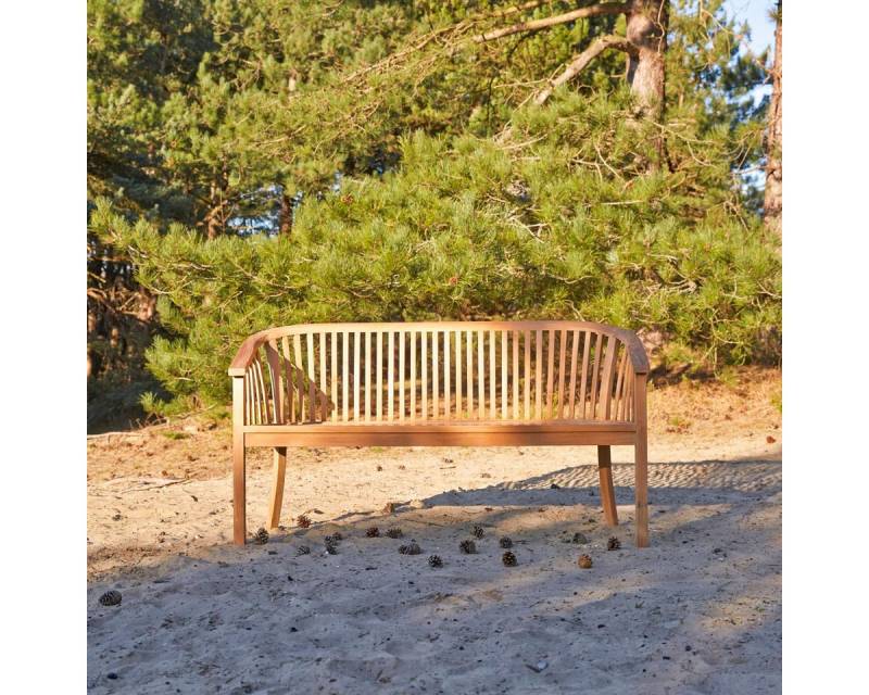 Tikamoon Garten-Essgruppe Ernest Gartenbank aus massivem Teakholz von Tikamoon