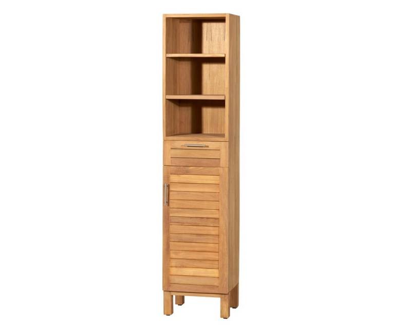 Tikamoon Hochschrank Hochschrank Badschrank Highboard Badmöbel Regal aus Teak 180 cm Natur von Tikamoon