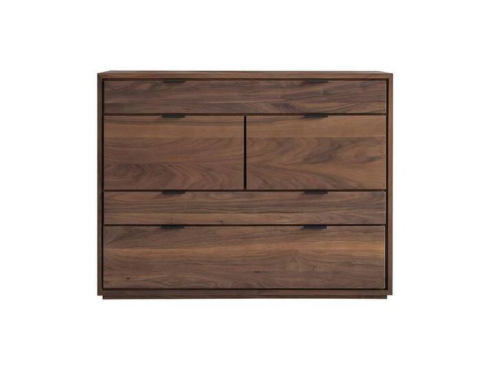 Tikamoon Kommode Kommode Senson aus Nussbaumholz mit 3 Schubladen, braun Tikamoon Kommode Kommode Senson aus Nussbaumholz mit 3 Schubladen, braun von Tikamoon