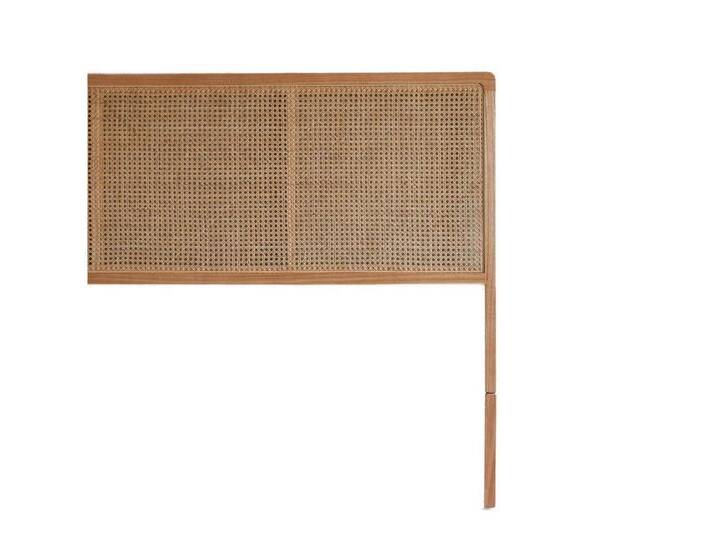 Tikamoon Massivholzbett Bett-Kopfteil aus Rattanstäben 180 Adèle (1-tlg), beige von Tikamoon