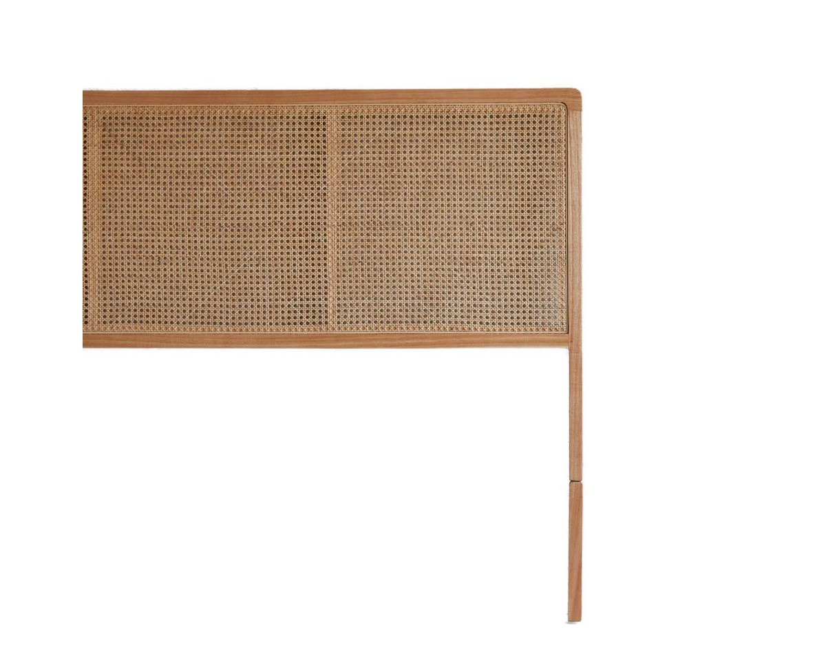 Tikamoon Massivholzbett Bett-Kopfteil aus Rattanstäben 180 Adèle (1-tlg) von Tikamoon