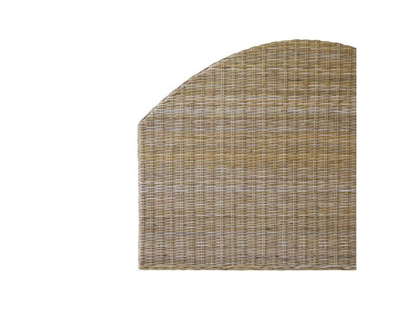 Tikamoon Massivholzbett Kopfteil für Bett Bettkopfteil Doppelbett rund 160 kubu Korb Schlafzim (1-tlg) von Tikamoon