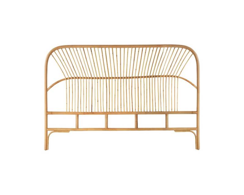 Tikamoon Massivholzbett Kopfteil für Bett aus Rattan 160 cm Schlafzimmer Doppelbett Kopf (1-tlg) von Tikamoon