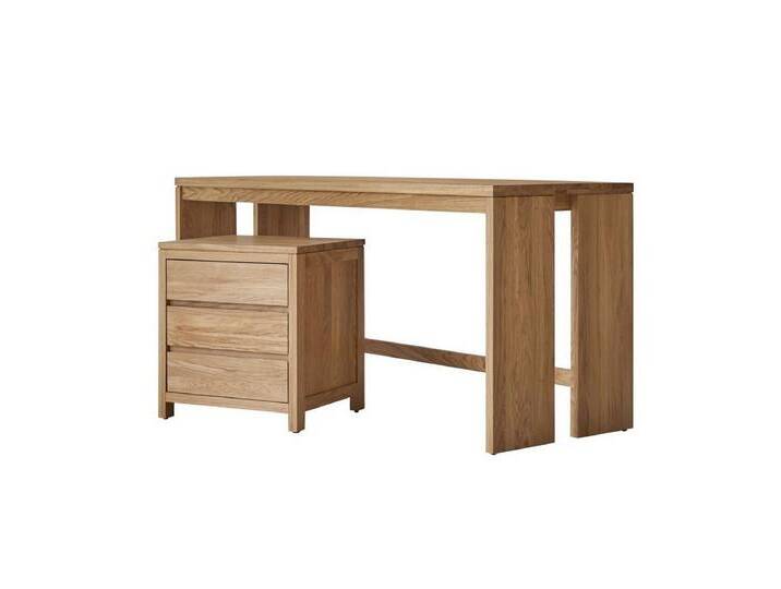 Tikamoon Schreibtisch Kinderschreibtisch Eden aus Eichenholz 160, beige von Tikamoon