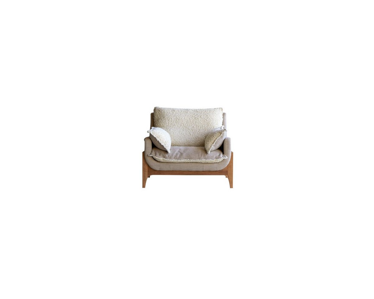 Tikamoon Sessel Woodnest Sessel mit massivem Eichenholzgestell und Leinenbezug Tikamoon Sessel Woodnest Sessel mit massivem Eichenholzgestell und Leinenbezug von Tikamoon