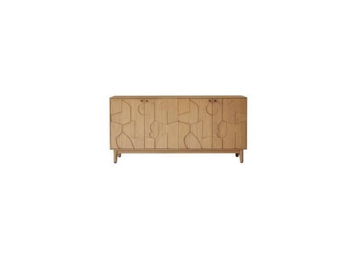 Tikamoon Sideboard Buffet Otho aus Mindiholz 165 cm, beige von Tikamoon