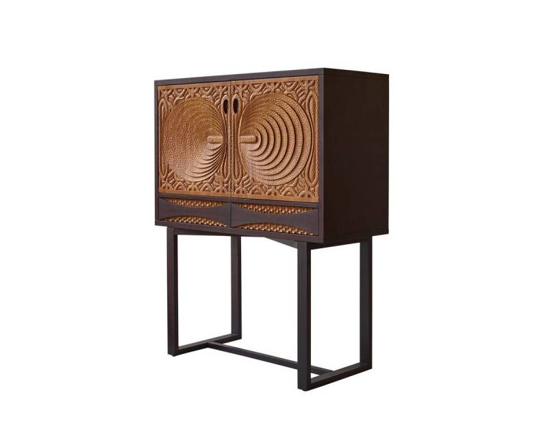 Tikamoon Sideboard Frida Anrichte aus massivem Mahagoniholz 120 cm von Tikamoon