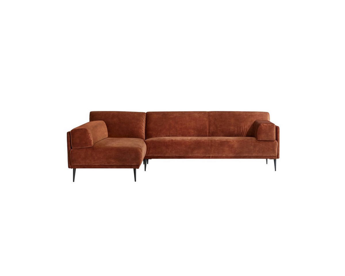 Tikamoon Sofa Ecksofa Finn links aus terracottafarbenem Samt 270 x 180 cm, 4-Sitzer Tikamoon Sofa Ecksofa Finn links aus terracottafarbenem Samt 270 x 180 cm, 4-Sitzer von Tikamoon