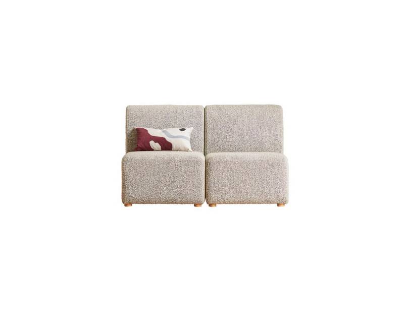 Tikamoon Sofa Modulare 2-Sitzer-Bank Swann aus massivem Akazienholz mit grauem Stoff Tikamoon Sofa Modulare 2-Sitzer-Bank Swann aus massivem Akazienholz mit grauem Stoff von Tikamoon