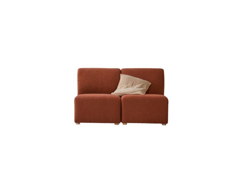 Tikamoon Sofa Modulare 2-Sitzer-Bank Swann aus massivem Akazienholz mit terrakottafa Tikamoon Sofa Modulare 2-Sitzer-Bank Swann aus massivem Akazienholz mit terrakottafa von Tikamoon