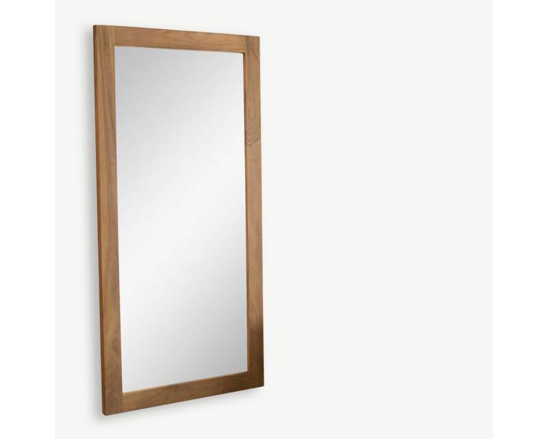 Tikamoon Spiegel Badezimmerspiegel Wandspiegel Spiegel 100x50 Bad massivem Teakholz Tea von Tikamoon