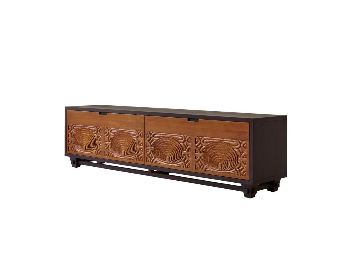 Tikamoon TV-Schrank Frida TV-Möbel aus massivem Mahagoniholz 200 cm Tikamoon TV-Schrank Frida TV-Möbel aus massivem Mahagoniholz 200 cm von Tikamoon