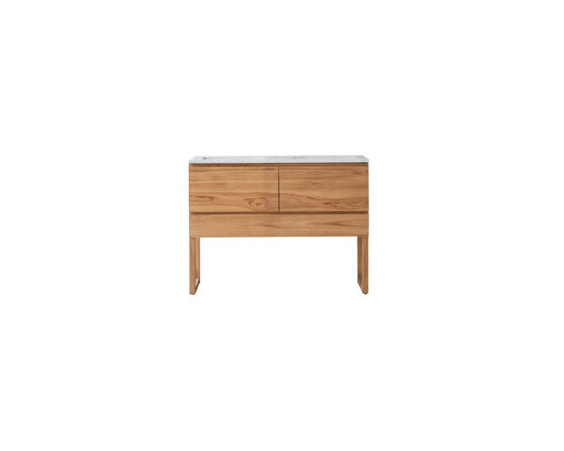 Tikamoon Waschtisch Edgar - Badezimmermöbel aus massivem Teakholz und Premium-Terrazzo Moo Tikamoon Waschtisch Edgar - Badezimmermöbel aus massivem Teakholz und Premium-Terrazzo Moo von Tikamoon