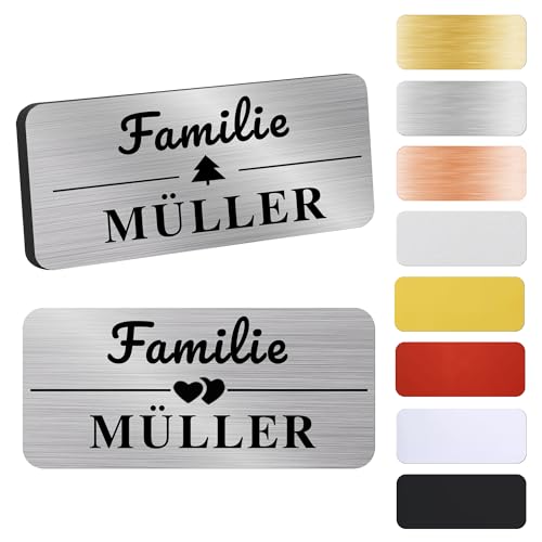 Tiklife Personalisierte Acrylschild (1 Stueck) Türschild,Briefkastenschild,Namensschild oder Geräteschild,Präzise Lasergravur mit Name,Logo oder Motiv,Made in Germany von Tiklife