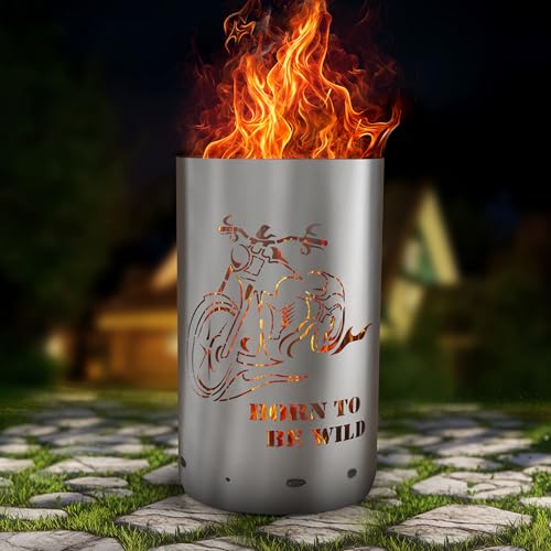 TiKo-Design Feuertonne - Lagerfeuertonne - Feuerkorb mit Chopper Born to be wild Motiv – Verleihen Sie Ihrem Garten EIN besonderes Ambiente für unvergessliche Abende mit ihren Freunden von Tiko-Metalldesign