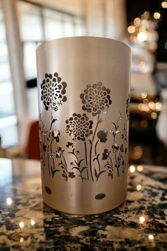 Feuertonne/Feuerkorb mit Motiv Flower-Power von Tiko-Metalldesign