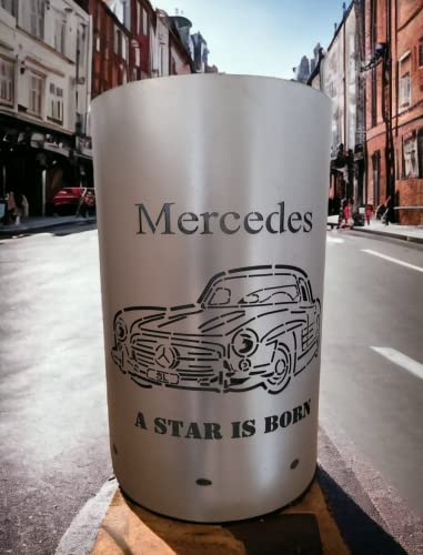Feuertonne/Feuerkorb mit Motiv Mercedes- A Star is Born von Tiko-Metalldesign