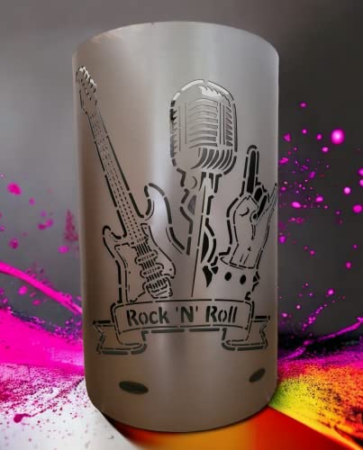 Feuertonne/Feuerkorb mit Motiv Rock `n´ Roll von Tiko-Metalldesign