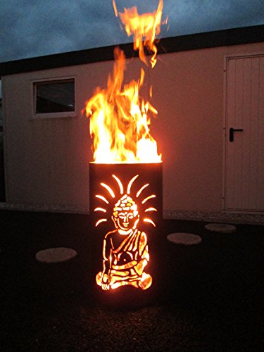 Feuertonne Buddha von Tiko-Metalldesign