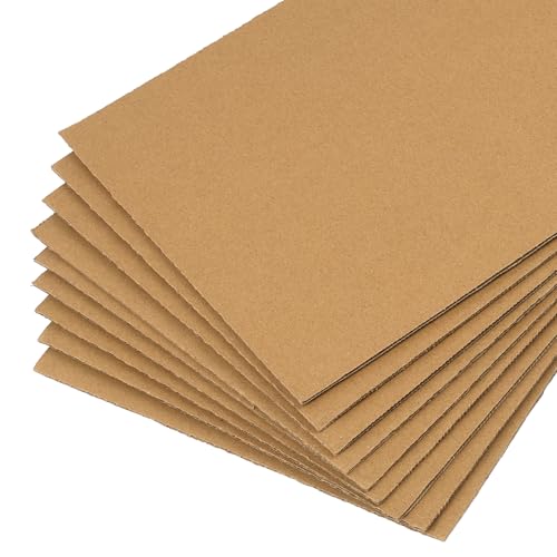10 Stück Wellpappe, Dickes Kraftpapier 4mm, A4 Bastelkarton Flach, Braun Zeichenkarton, Stark Cardboard für Malerei Verpackungs Versandkartonage 10 Stück Wellpappe, Dickes Kraftpapier 4mm, A4 Bastelkarton Flach, Braun Zeichenkarton, Stark Cardboard für Malerei Verpackungs Versandkartonage von Tikplus