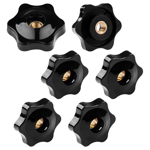 6 Stück Sterngriffmutter M6, Schwarz Sterngriff, Flügelmutter Äußerer Durchmesser 32mm, Rändelmutter mit Gerändeltem Gewinde, Kunststoff Griffmuttern für Möbelrollen Maschine 6 Stück Sterngriffmutter M6, Schwarz Sterngriff, Flügelmutter Äußerer Durchmesser 32mm, Rändelmutter mit Gerändeltem Gewinde, Kunststoff Griffmuttern für Möbelrollen Maschine von Tikplus