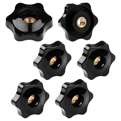6 Stück Sterngriffmutter M8, Schwarz Sterngriff, Flügelmutter Äußerer Durchmesser 32mm, Rändelmutter mit Gerändeltem Gewinde, Kunststoff Griffmuttern für Möbelrollen Maschine 6 Stück Sterngriffmutter M8, Schwarz Sterngriff, Flügelmutter Äußerer Durchmesser 32mm, Rändelmutter mit Gerändeltem Gewinde, Kunststoff Griffmuttern für Möbelrollen Maschine von Tikplus