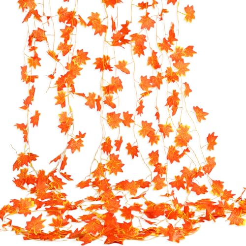 Tikplus Herbstgirlande,Künstliche Herbstblätter Girlande Herbstdeko,2.4M 12 Stück Ahornblätter Reben,Seide Herbstblätter Reben für Zuhause Garten Thanksgiving Holloween Deko Tikplus Herbstgirlande,Künstliche Herbstblätter Girlande Herbstdeko,2.4M 12 Stück Ahornblätter Reben,Seide Herbstblätter Reben für Zuhause Garten Thanksgiving Holloween Deko von Tikplus