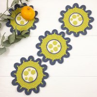 Untersetzer-Set Für Mann Neffe Geschenk Baumwolle Untersetzer Häkeln Personalisierte Einweihungsparty Einzigartig Geschenke Beste Tante von TikvaBeauties