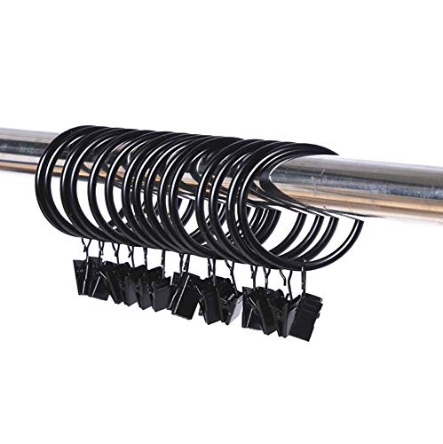 Tikwisdom Schwarze Metallringe zum Basteln, 30er-Pack, sowie abnehmbare Clips (Innendurchmesser 55 mm) (Schwarz) von Tikwisdom