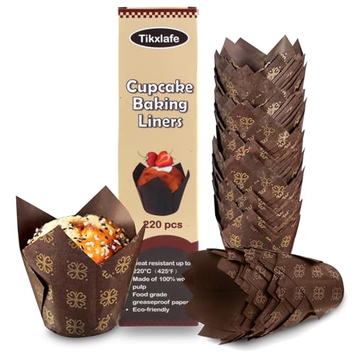 220 Stück Muffinförmchen Papier, Muffins Papierförmchen, Cupcake Förmchen Muffin Backform Papier, Tulpe muffinförmchen hochzeit Papier, Cupcake Wrappers Backförmchen Papier 220 Stück Muffinförmchen Papier, Muffins Papierförmchen, Cupcake Förmchen Muffin Backform Papier, Tulpe muffinförmchen hochzeit Papier, Cupcake Wrappers Backförmchen Papier von Tikxlafe
