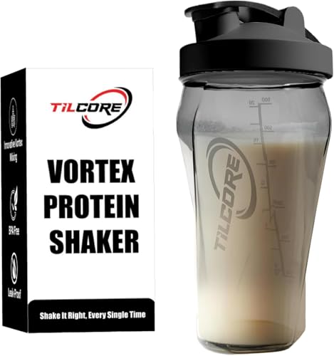 Tilcore Vortex Protein Shaker Bottle 24 oz/700ml - Premium BPA-Free Pre-Workout Shaker- Proteinshake & Smoothie, Leak-Proof & Durable Eiweiß-Shaker für aktive Lebensstile Tilcore Vortex Protein Shaker Bottle 24 oz/700ml - Premium BPA-Free Pre-Workout Shaker- Proteinshake & Smoothie, Leak-Proof & Durable Eiweiß-Shaker für aktive Lebensstile von Tilcore