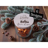 Personalisierbares Vorratsglas Mit Gravur, Adventskalender „24 Küsschen", Geschenk Namen Personalisierbares Vorratsglas Mit Gravur, Adventskalender „24 Küsschen", Geschenk Namen von TildaTeufel