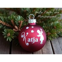 Weihnachtsbaumkugel Mit Name Personalisiert, Weihnachtskugel, Weihnachtsdeko Christbaumkugel Glas, Weihnachtsgeschenk von TildaTeufel