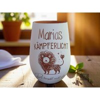 Windlicht Personalisiert, Kämpferlicht Trostlicht, Geschenk Krankenbesuch, Gute Besserung, Aufmunterung, Krebs Unterstützung von TildaTeufel