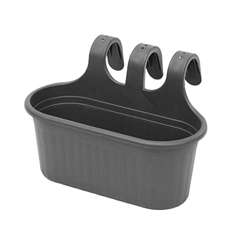 Tildenet Gardenware FBHD38 Doppelter Balkon-Pflanztopf mit integrierten Haken | 38 cm x 18 cm x 16 cm (L x B x H) von Tildenet Gardenware