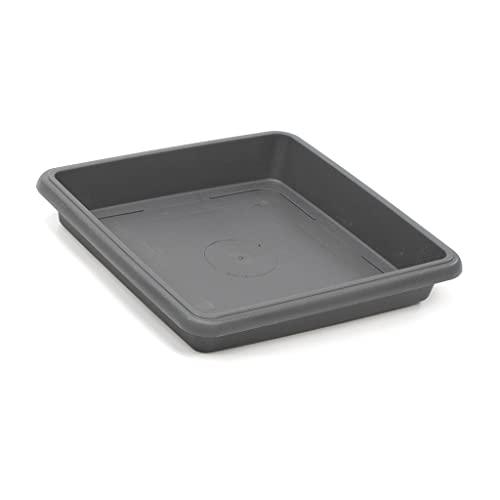 Tildenet Gardenware FPSQS23-A Untersetzer für den Garten, quadratisch, 26,5 cm, anthrazit, FPSQS23-A von Tildenet Gardenware